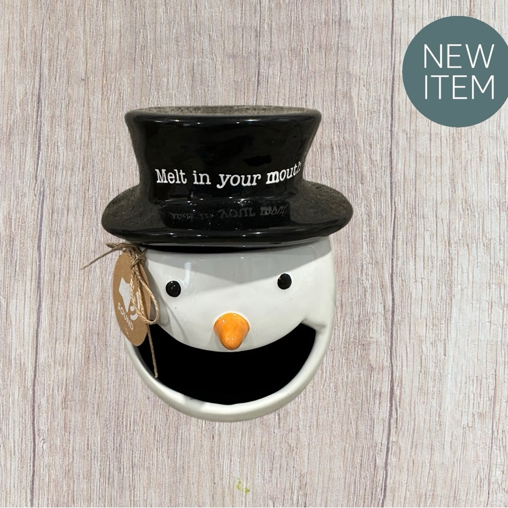 Snowman Motion Activated Cookie / Candy Jar Top Hat “Melt in Your Mouth”. NEW!